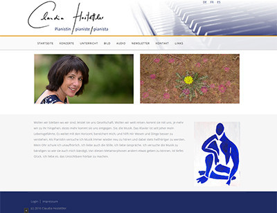 Claudia Hostettler, Pianistin